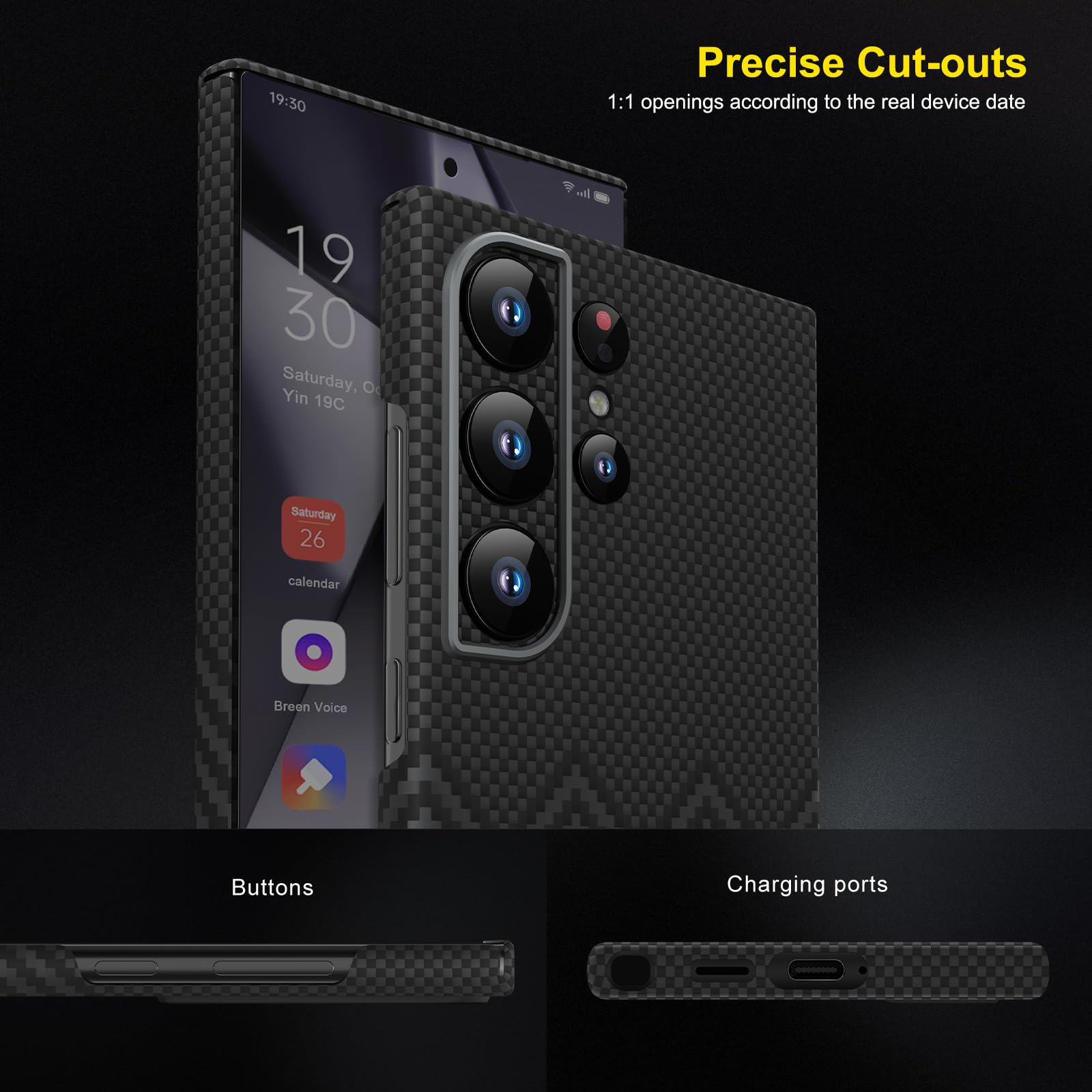 Amazon.co.jp: Samsung Galaxy S24 Ultra対応アラミド繊維ケース